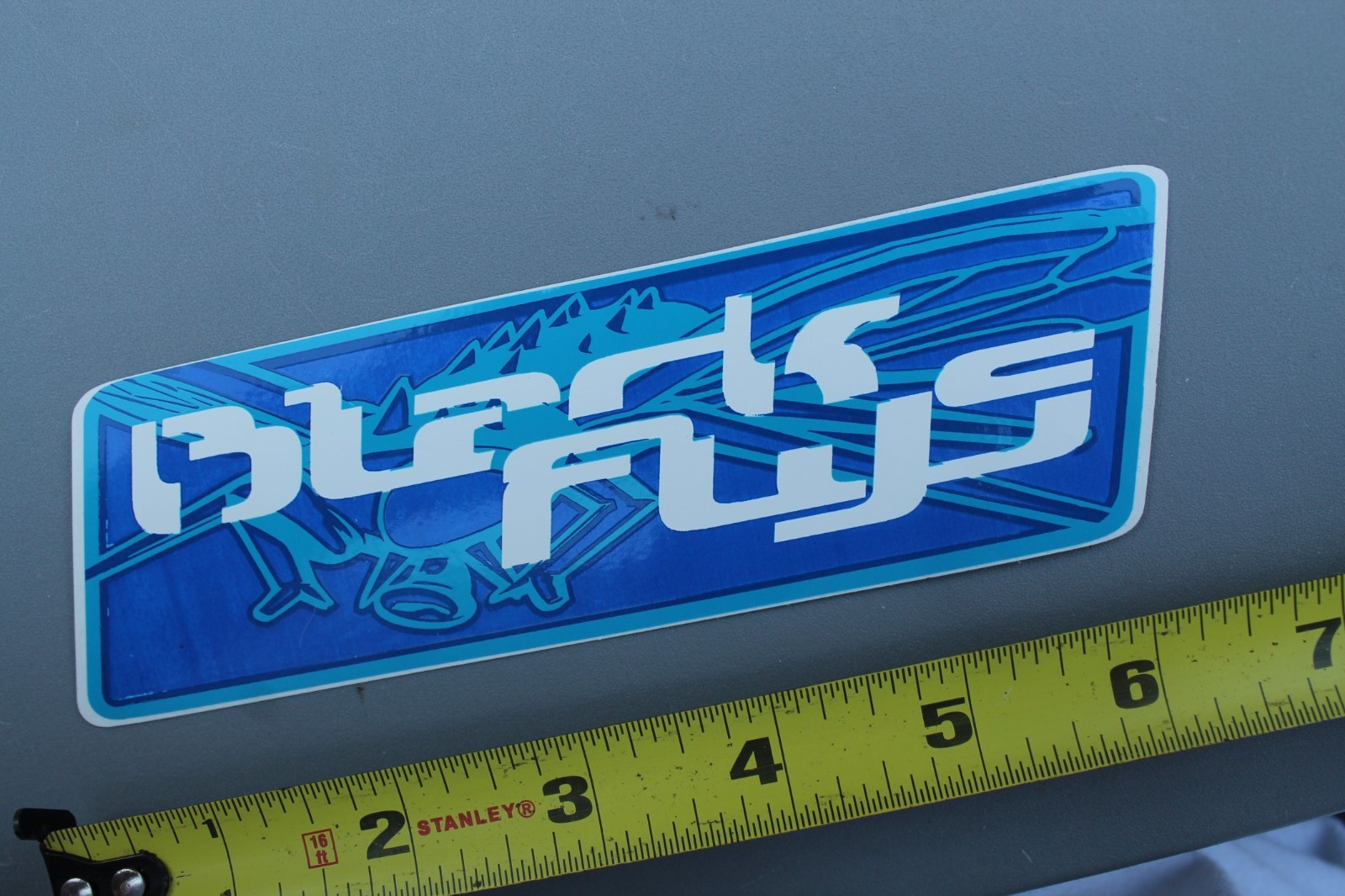 BLACK FLYS Sunglasses Blue White Punk Graffiti Fly BF3 Vintage Surfing STICKER