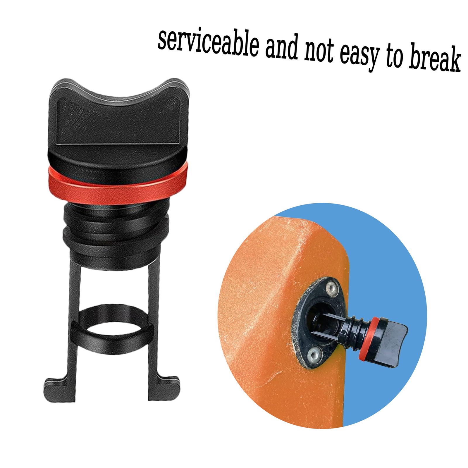 4PCS Nylon Kayak Drain Plug Kit, Thread Drain Stopper Replacement for Kayak D…