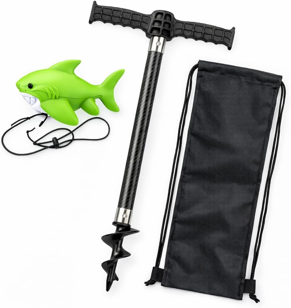 Carbon Fiber Boat Sand Anchor with Reinforced Nylon Auger for Shallow Water, Jet