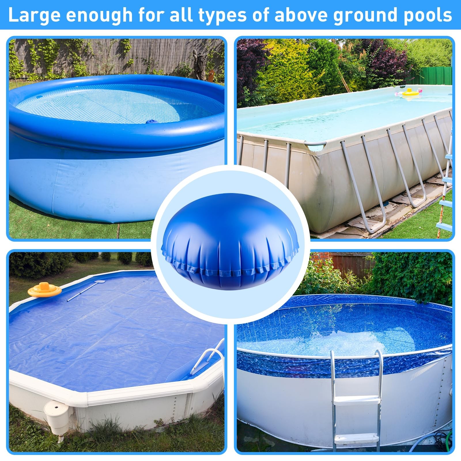 5′ x 5′ Pool Pillows for Above Ground Pools, Ultra-Thick Cold-Resistant Pool …