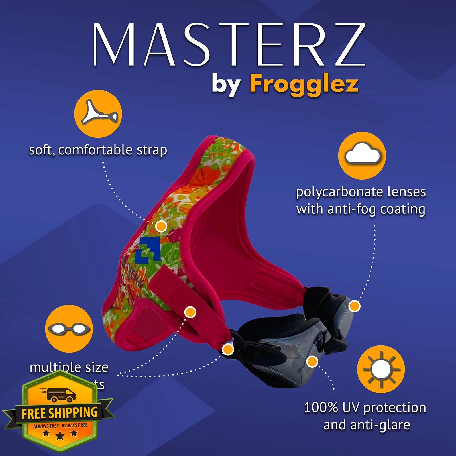 Frogglez Masterz Swim Goggles Black