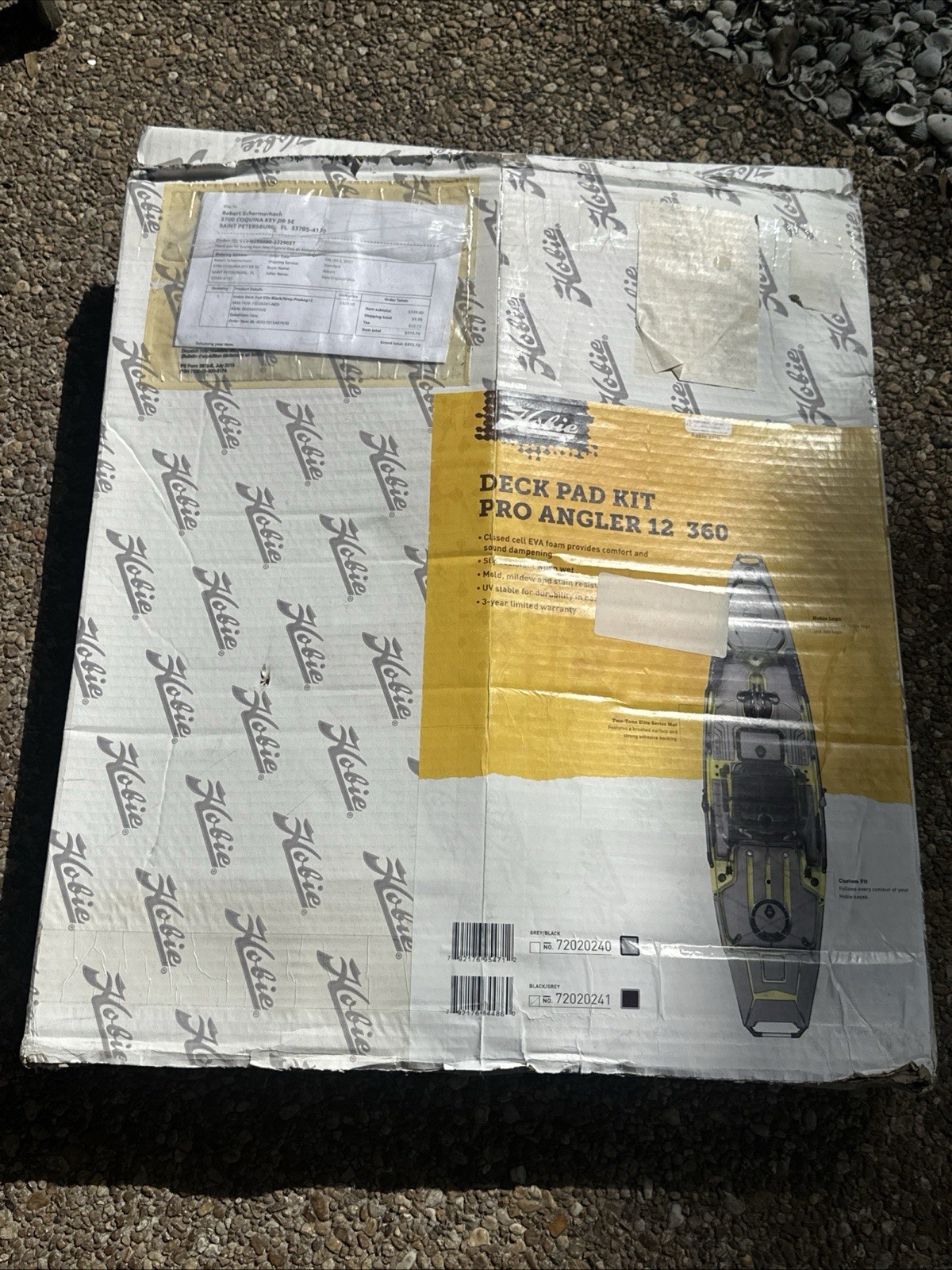 MARINE MAT Hobie Elite Series Pro Angler 12-360 Complete Deck Pad Kit Black