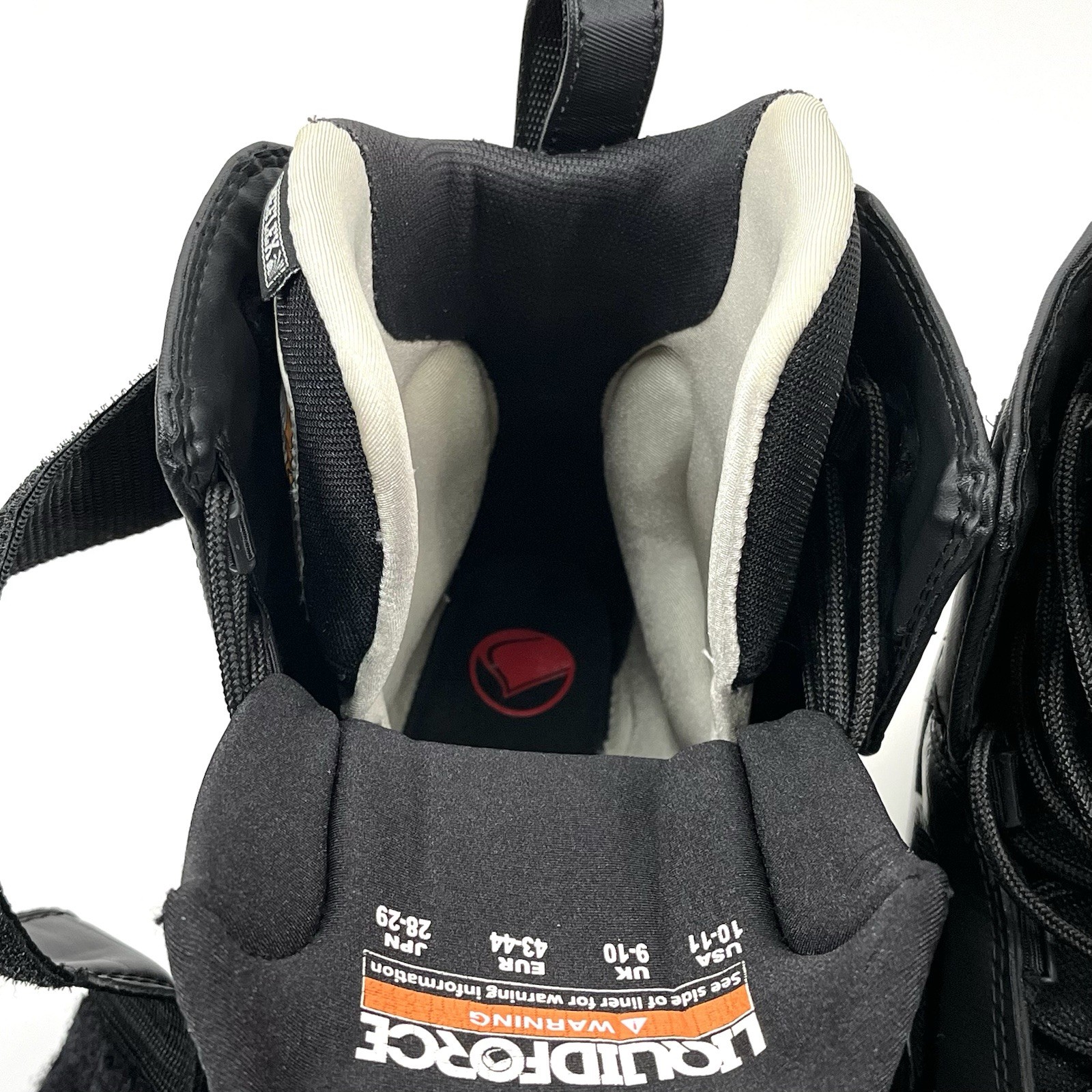 Liquid Force Flex 4D Wakeboard Bindings Black On Black Size Mens 10 11 NEW