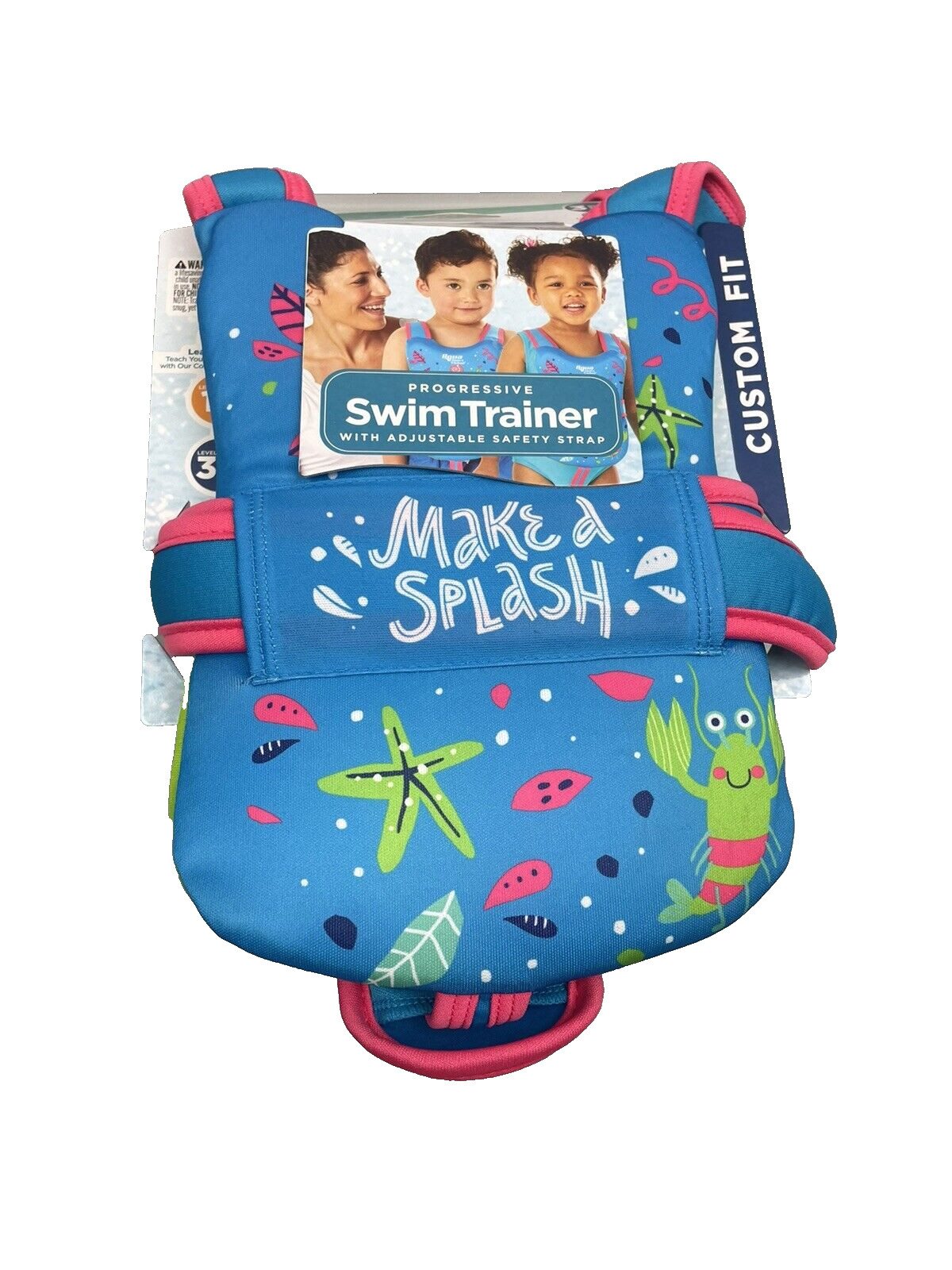Swim School Progressive Swim Trainer Level 3 Safety Vest Ages 3-5 Max 38 lbs