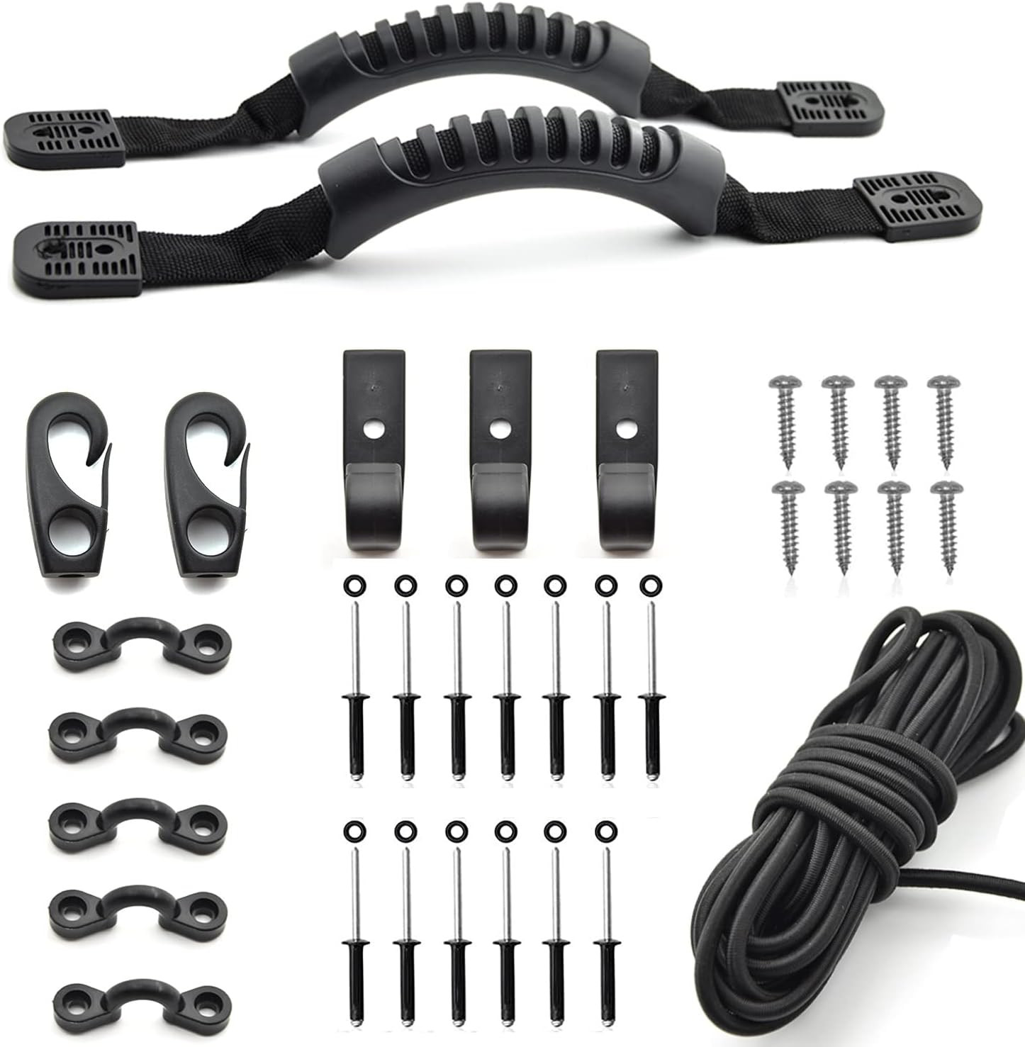 Kayak Carry Handle Rigging Kit -Kayak Canoe Carry Handles, 15 FT 6Mm Elastic