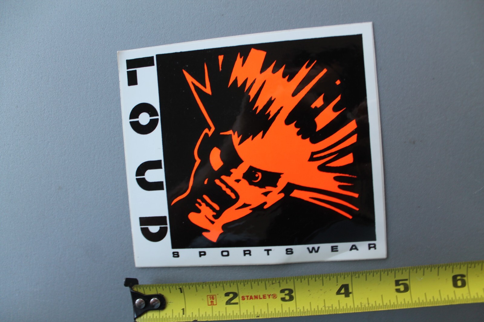 Loud Sports Wear Clothing Skate Neon Orange 80’s OG V69B Vintage Surfing STICKER