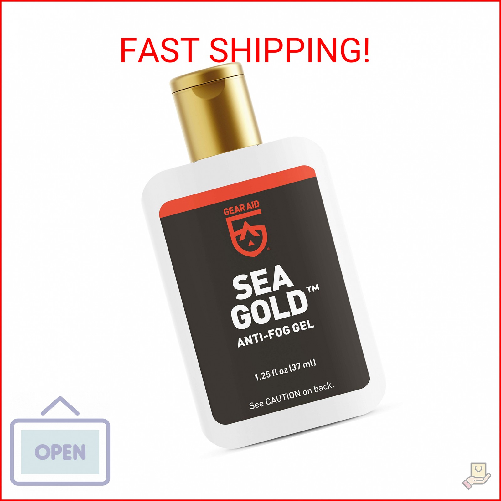 GEAR AID Sea Gold Anti-Fog Gel Coating for Scuba Masks, 1.25 fl oz, Clear