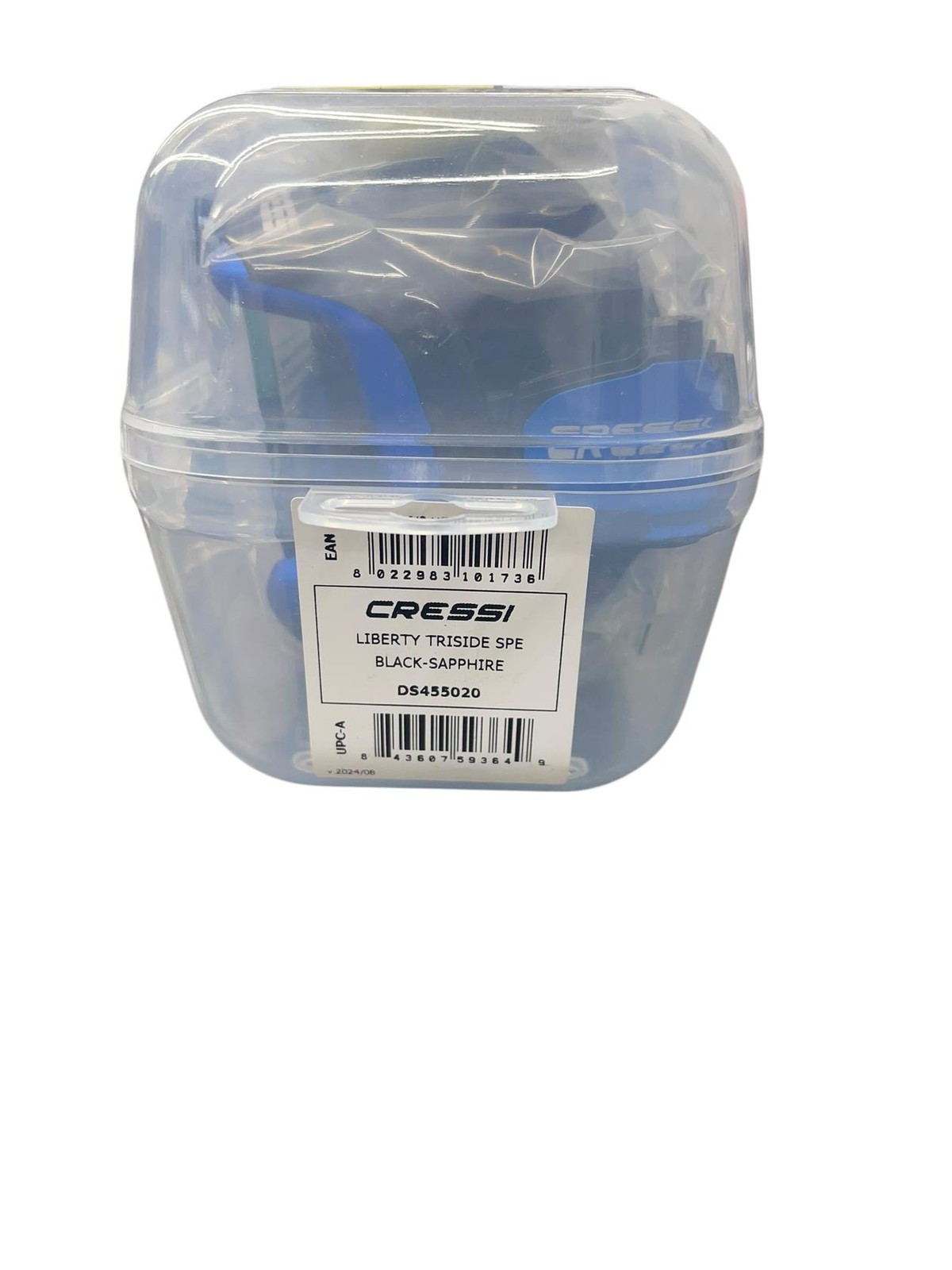 Cressi Liberty Triside SPE Diving Mask Black-Black/Blue DS455020