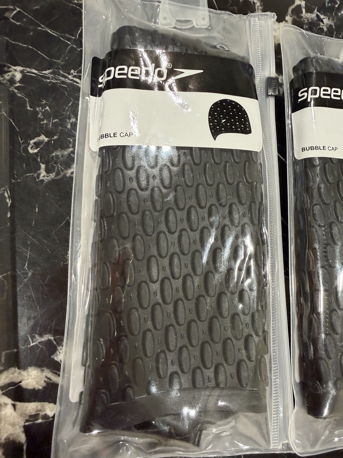 Speedo Bubble Cap Textured Black Swim Cap 1 Pack MPN 8-709296817