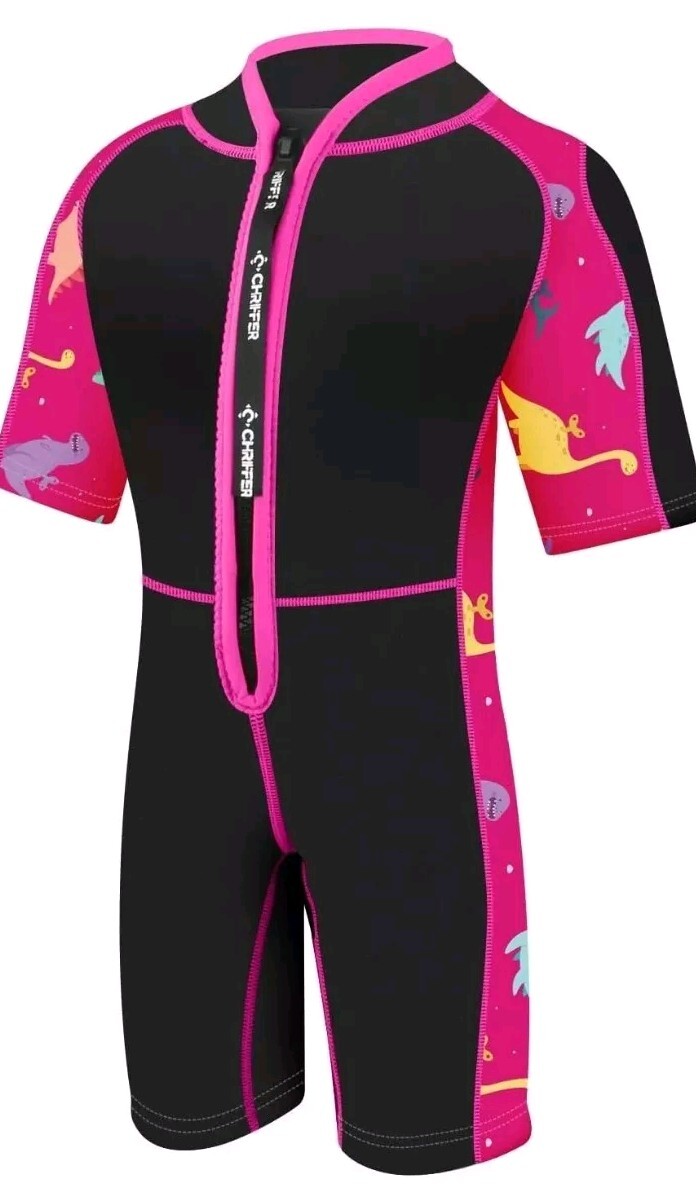 Chriffer Unisex Child Wetsuits Wet Suits 2mm Neoprene Thermal Pink XL (9/10)