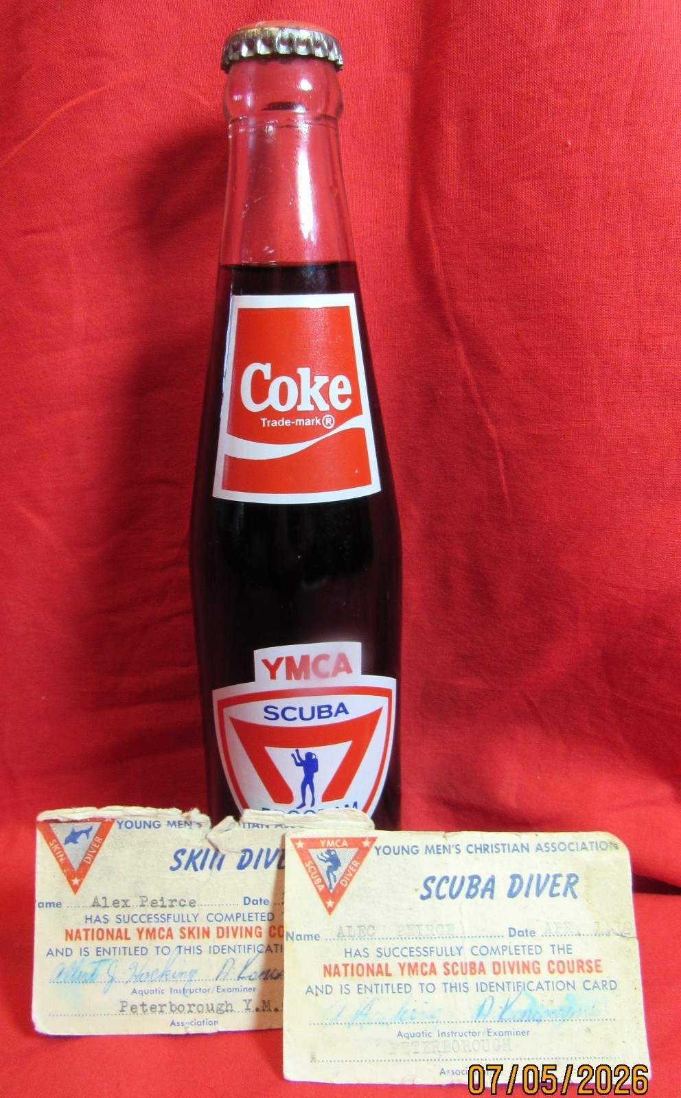 Vintage Scuba – RARE!! YMCA 25th Anniversary of Scuba Training COKE Bottle