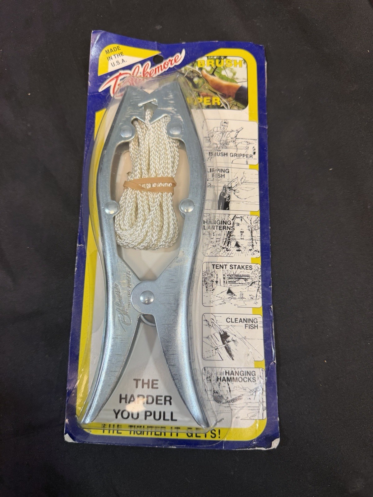 Blakemore Spring-Loaded Fishing Clamp & Lineminder Boat Brush Gripper New