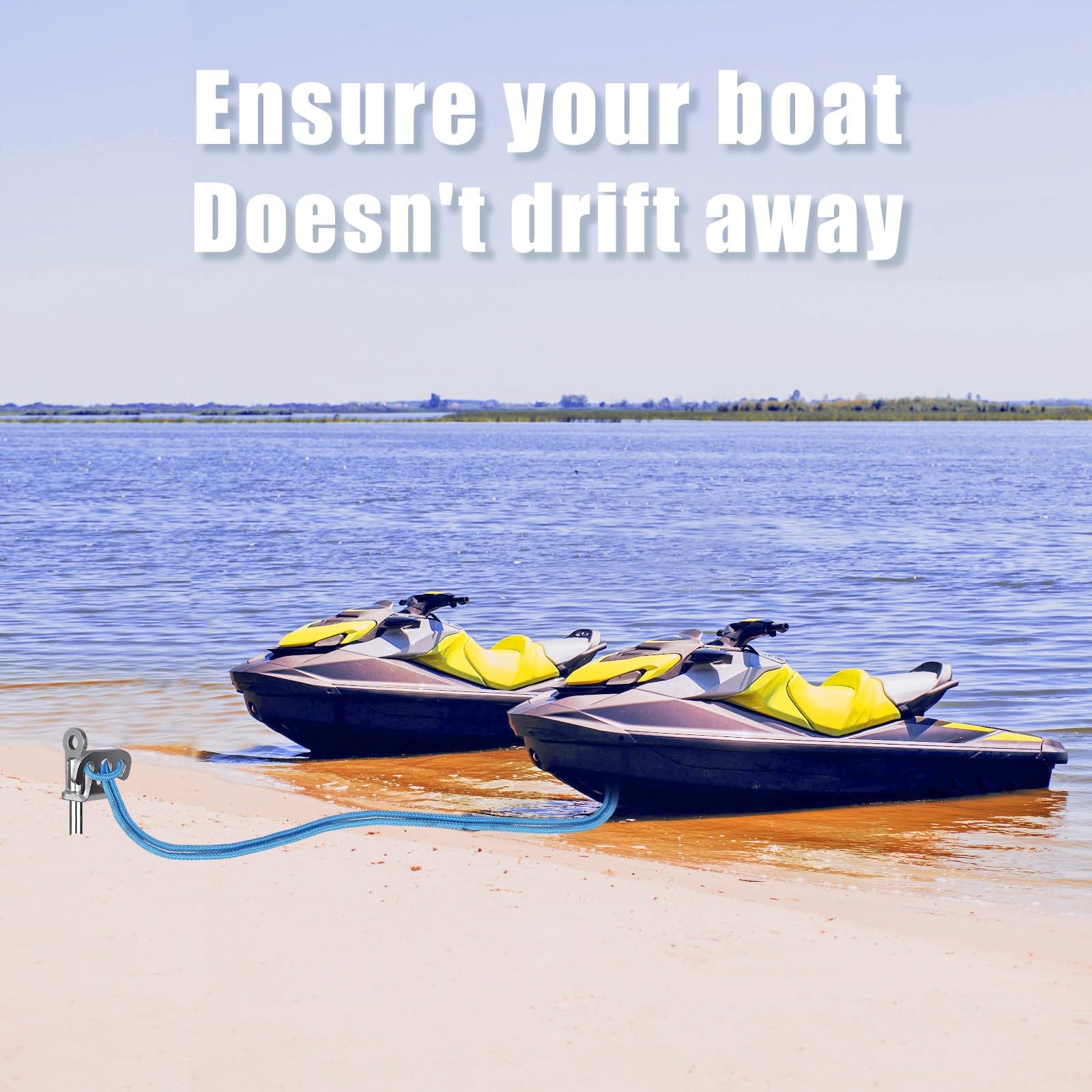 26″ Sandbar Anchor for Boat 304 Stainless Steel Screw Sand Anchor for Boat