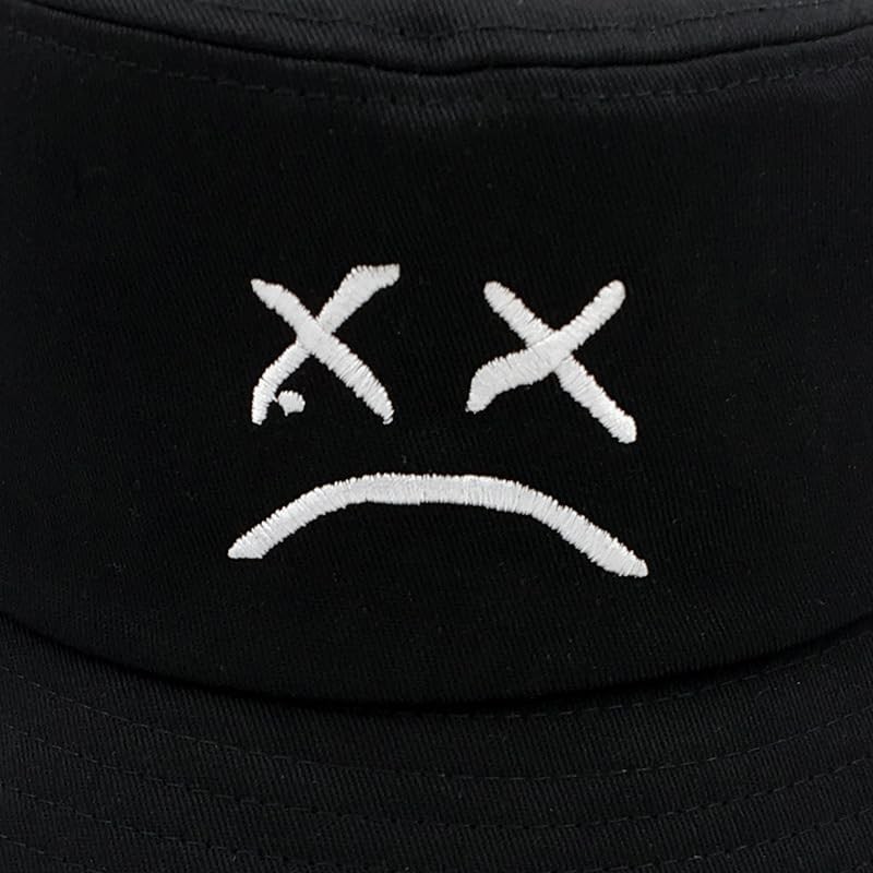 Bucket Hat Unisex Simple Caps Hip Hop Gorros Men Women Cap One Size Black1