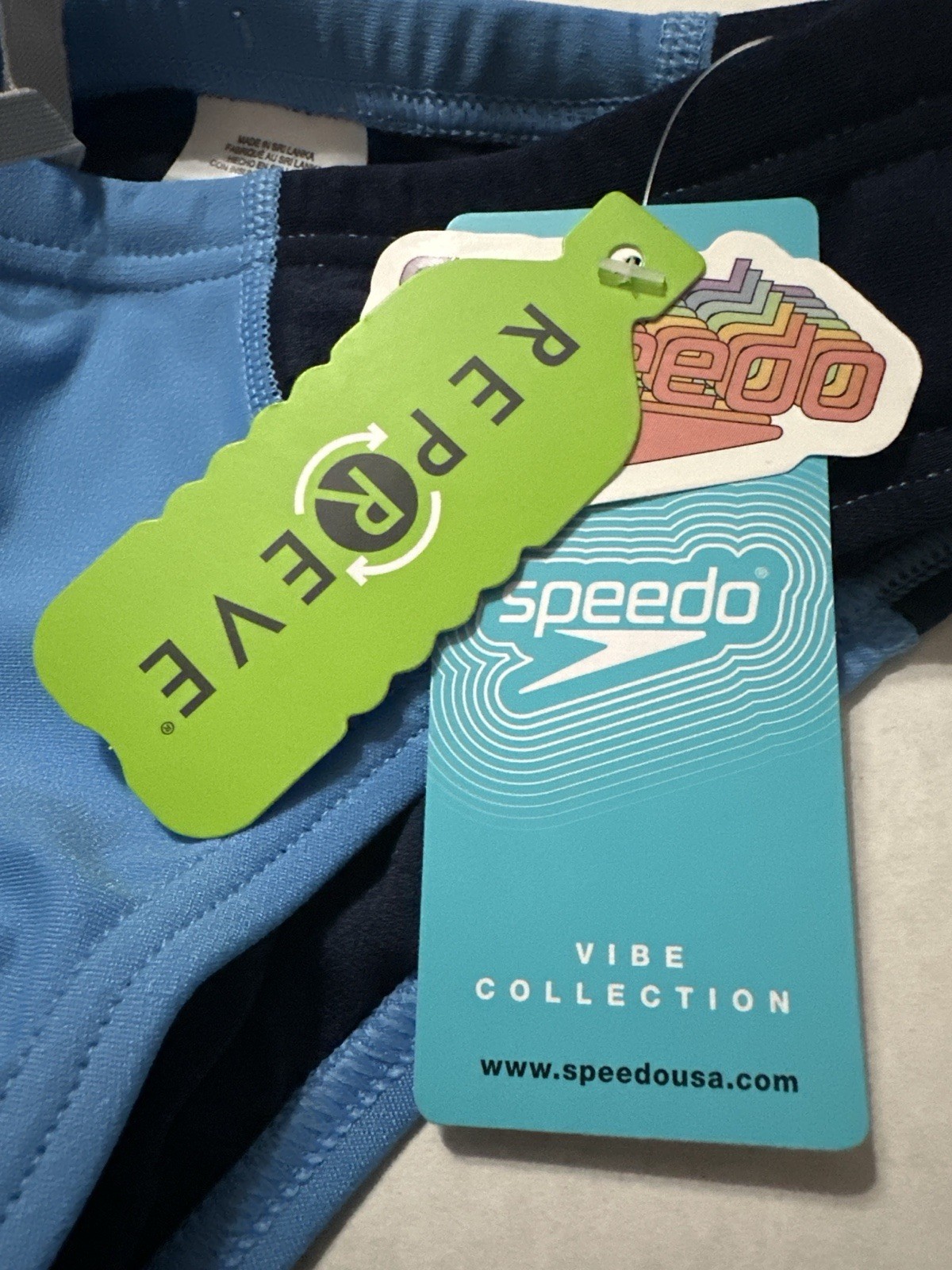 Speedo Eco Endurance Swim Briefs Youth Boy Size 26 AzureBlue Vibe Collection NWT