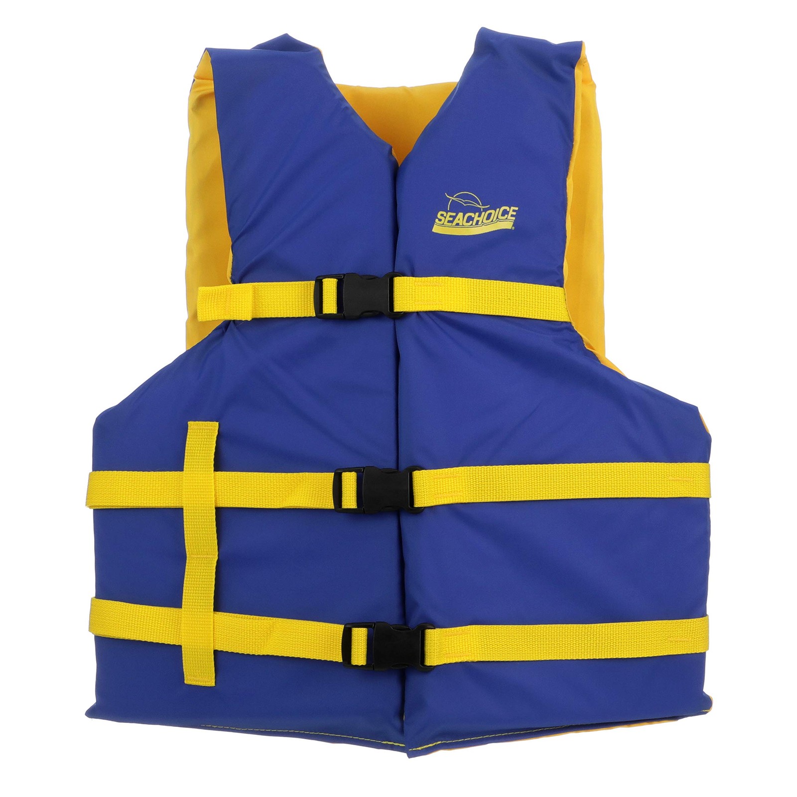 Level 70 Life Jacket, Adjustable Boat Vest, Blue/Yellow, XL Adult, Over 90 Lbs.