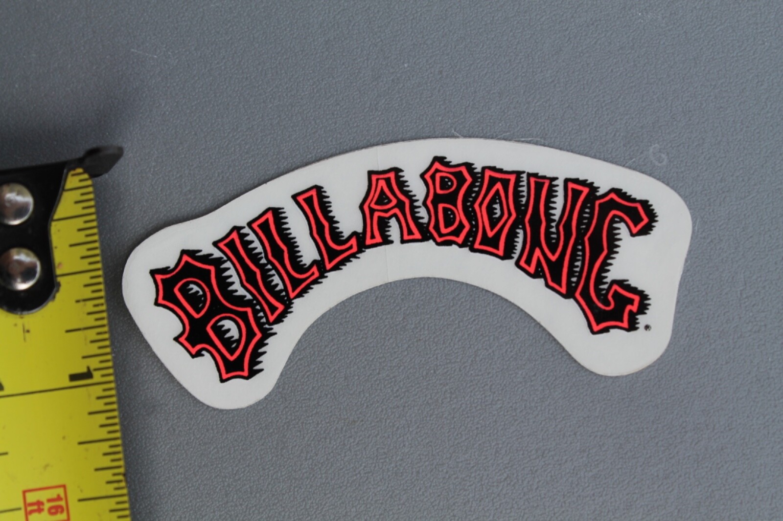Billabong Surfboards Clear Neon Orange Small OG 80’s B8 Vintage Surfing STICKER