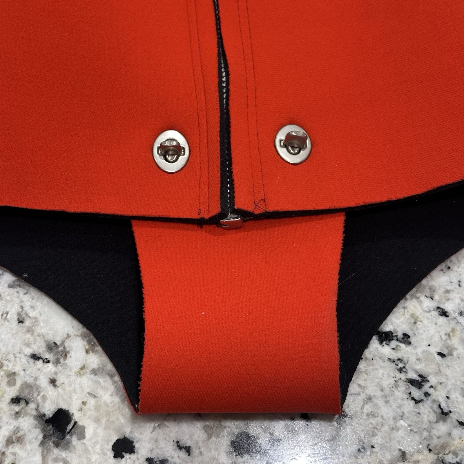 VTG Parkway Custom 3 Piece Scuba Dive Suit Beavertail Orange Neoprene Jacket Set