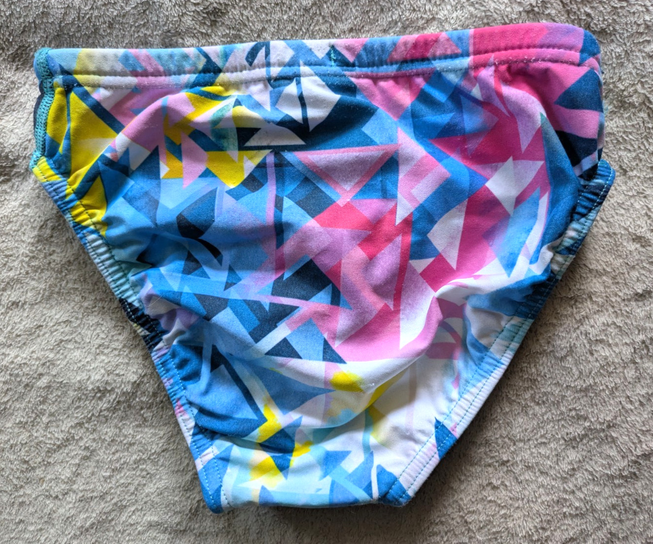 SPEEDO Swim Briefs Boys Youth 26 Blue Pink Yellow White Swimsuit