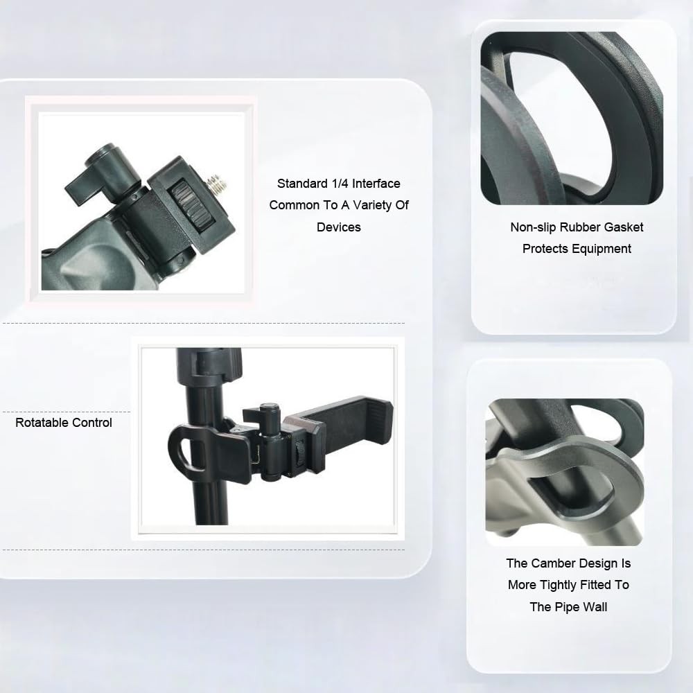 ThtRht 2 Pack Monitor Camera Mount Clamp Clip Screen LCD Display Black, white
