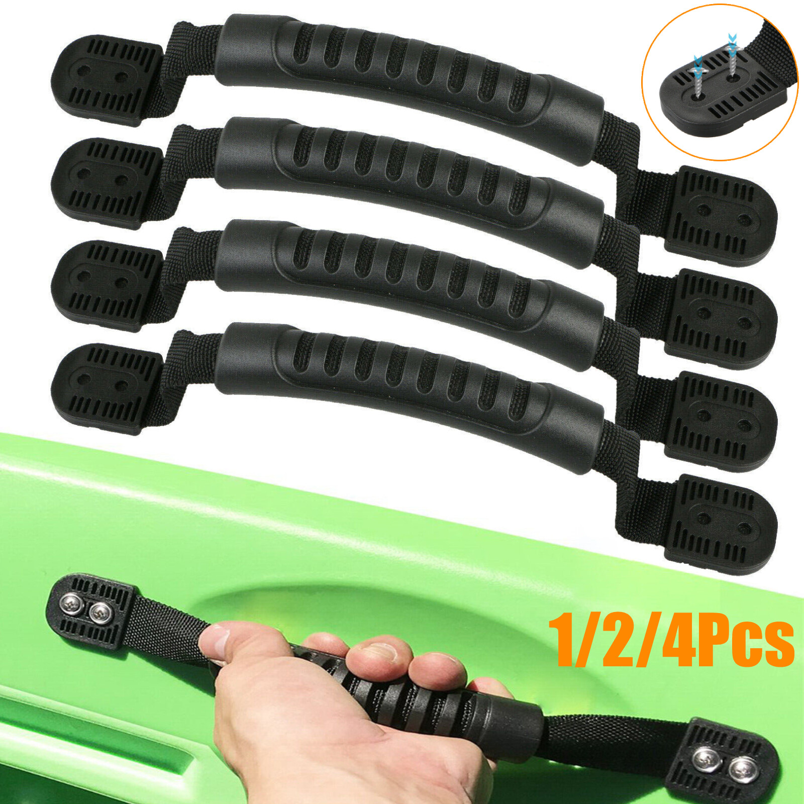 4/2/1Pcs Kayak Rubber Handles Canoe Boat Side Mount Carry Handles Outdoor Sport