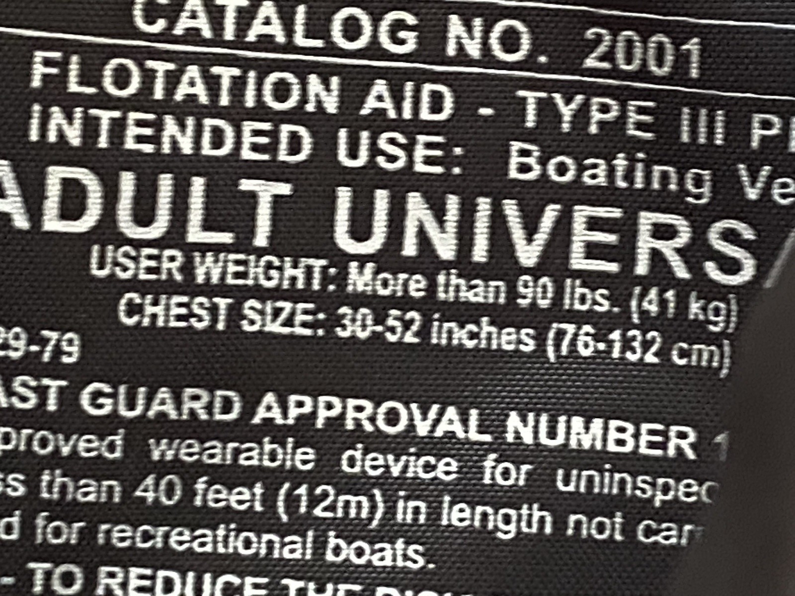 Stearns Adult Life Vest Red Grey Over 90 Lbs. Chest Size 30-52”