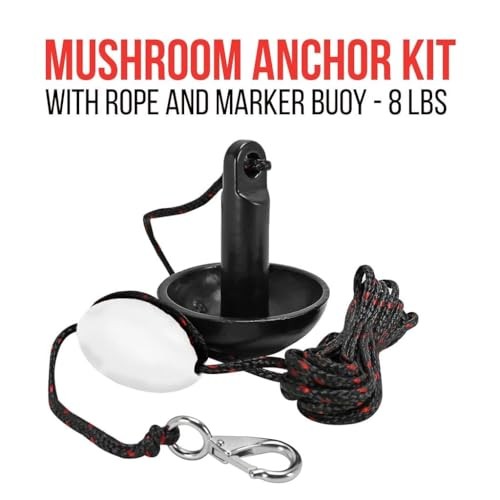 3.5lb, 5lb, 8lb Folding Kayak 8 LBs Anchor 25 Feet Rope 10L Padded Storage Bag