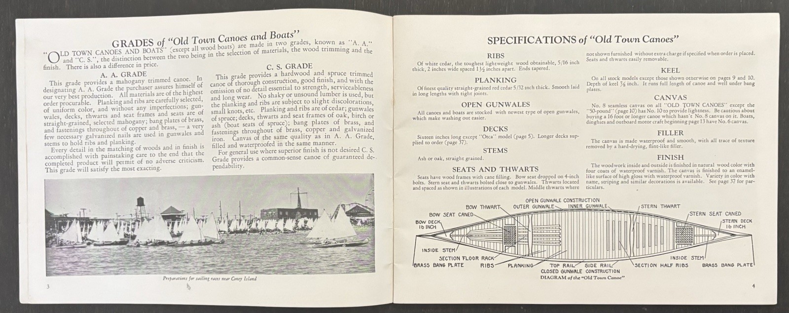 OLD TOWN CANOES & BOATS 1934 CATALOG