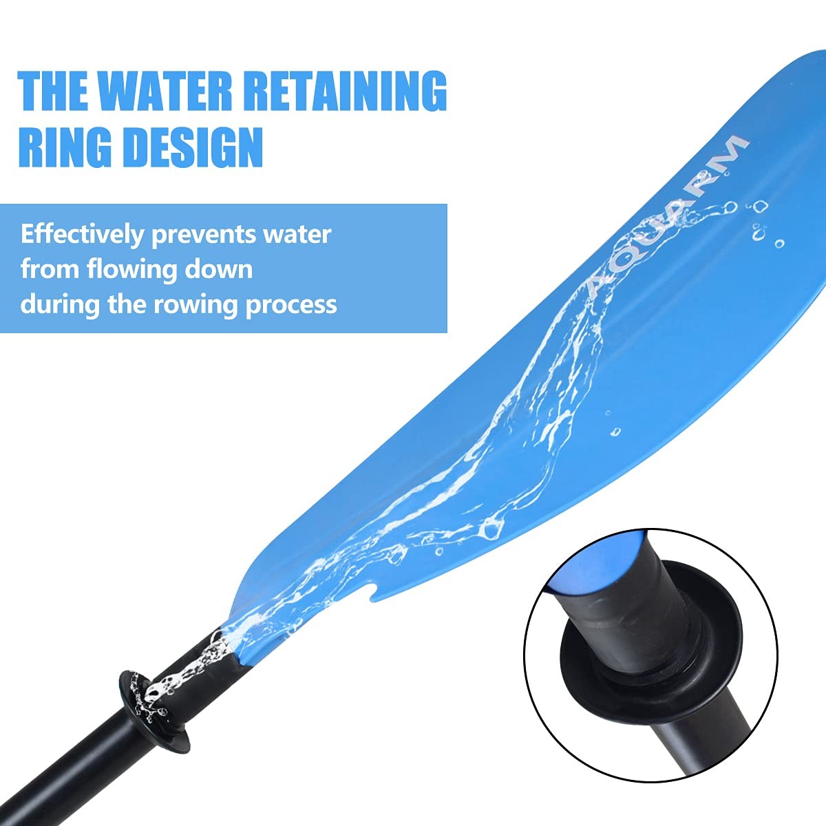 AQUARM Kayak Paddle with Free Paddles Leash, 91.7 inch Lightweight Adjustable…