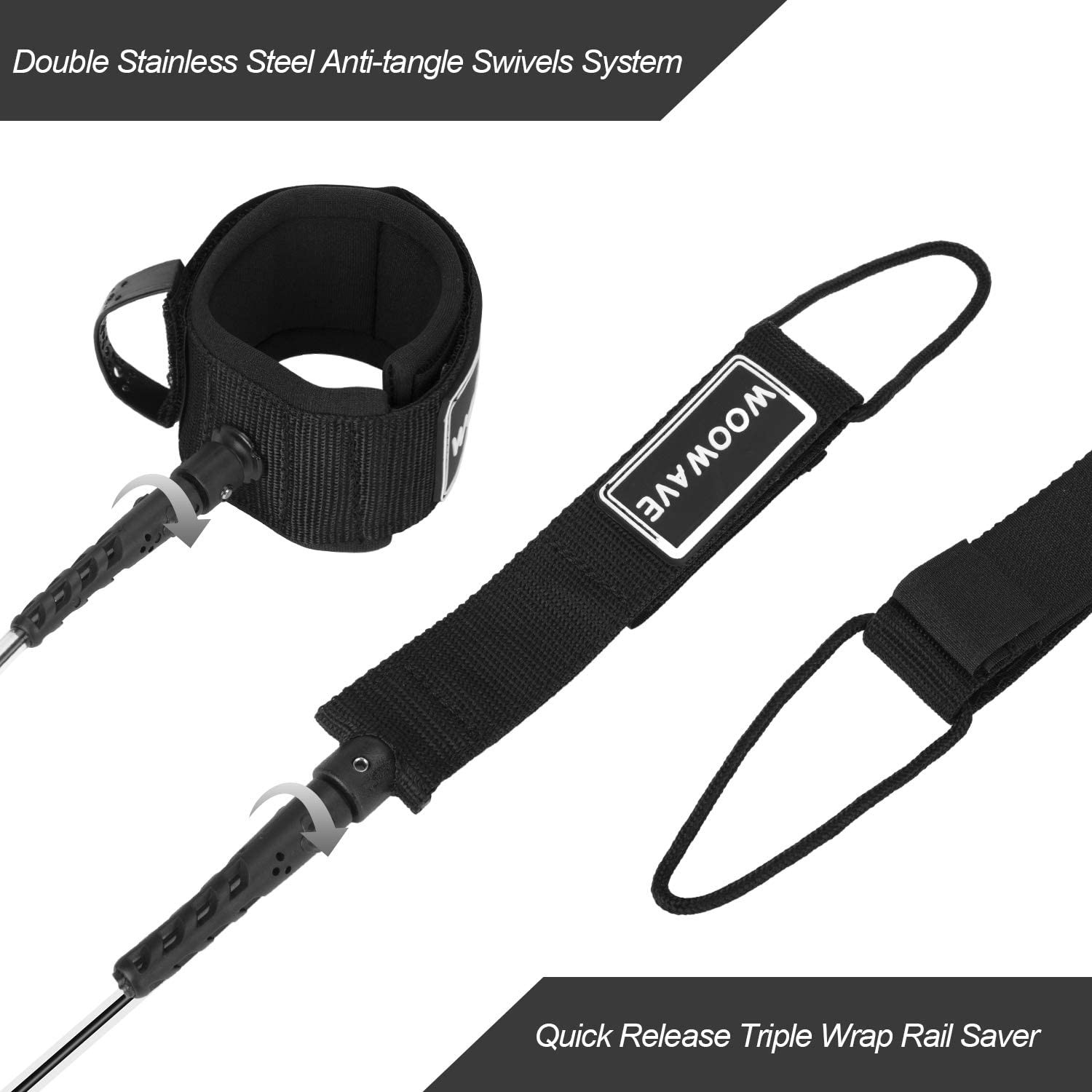 Premium Surfboard Leash 69ft for All Surfboards Durable SUP Leg Rope