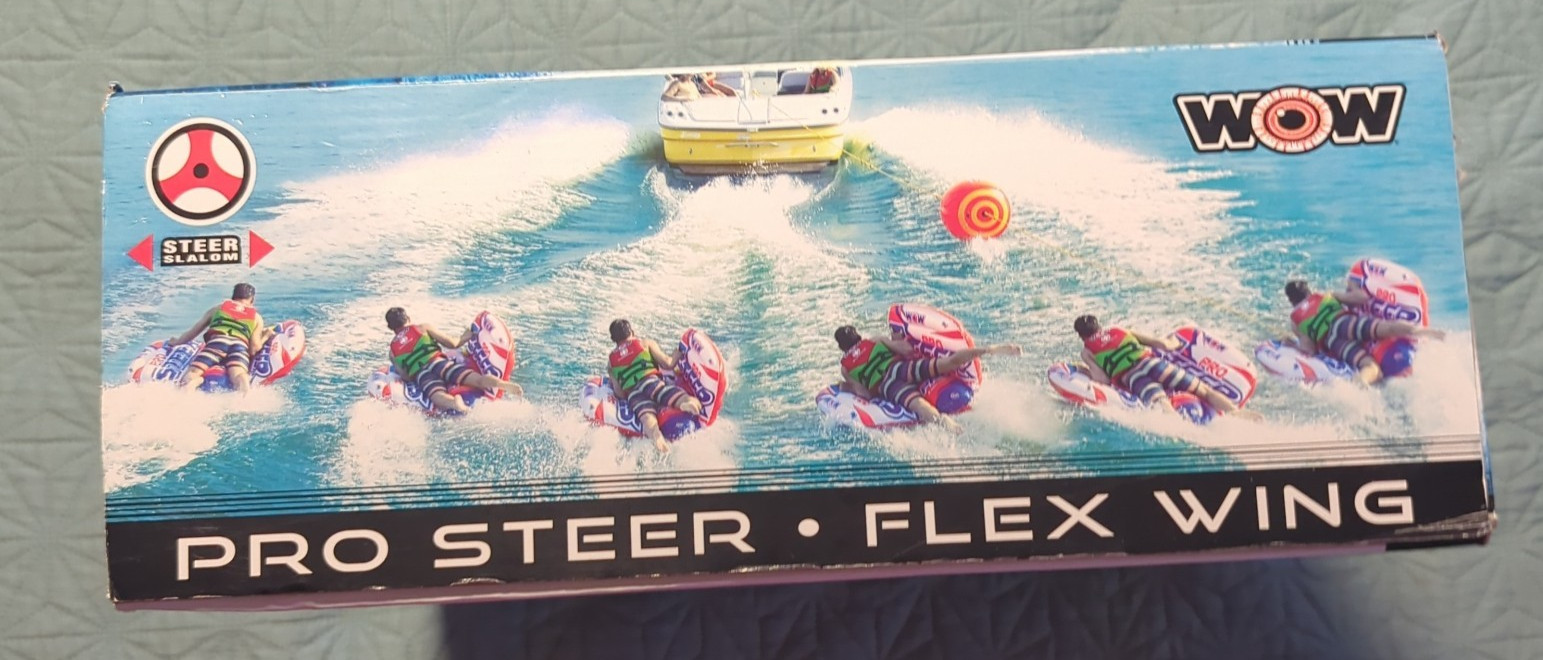 WOW Water Sports Pro Steer Flex Wing Inflatable Towable Tube 1-2 Riders NIB