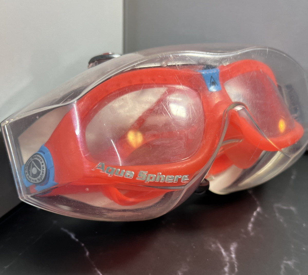 Swimming Snorkel Goggles CORAL Aqua Sphere SEAL KID Clear Lens Mask 175320