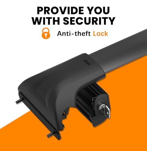300lbs Lockable Roof Rack Cross Bars Fit Compatible with Cadillac XT5 2017-2026