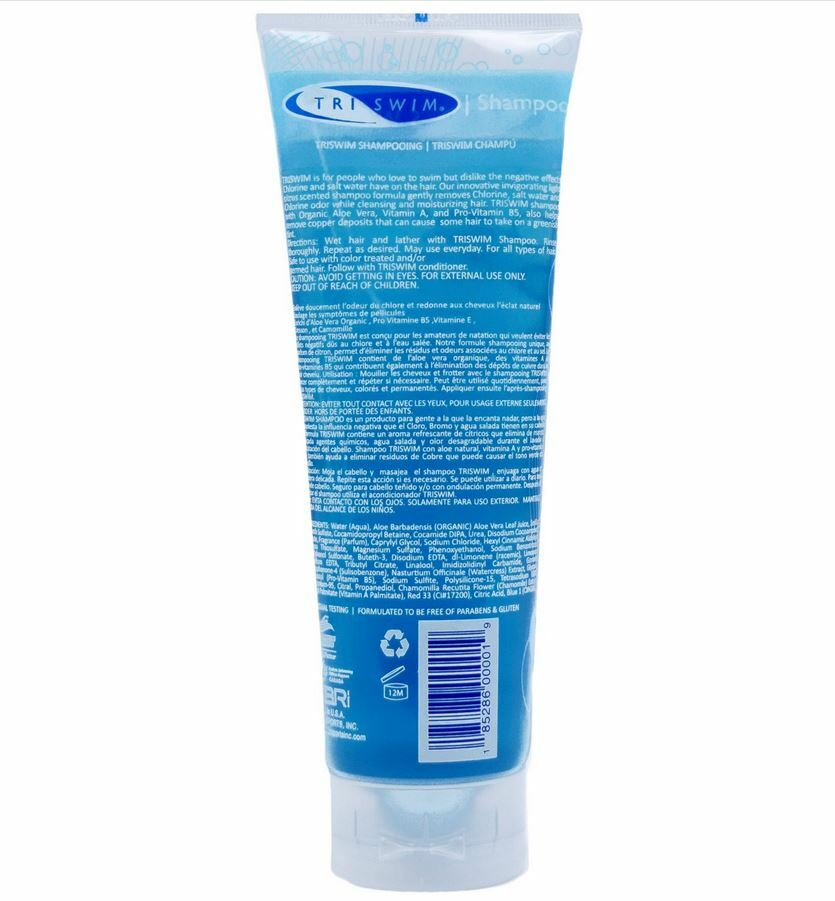 SBR TRISWIM Chlorine Removal Swimmers Shampoo Moisturizing Repairing Hair