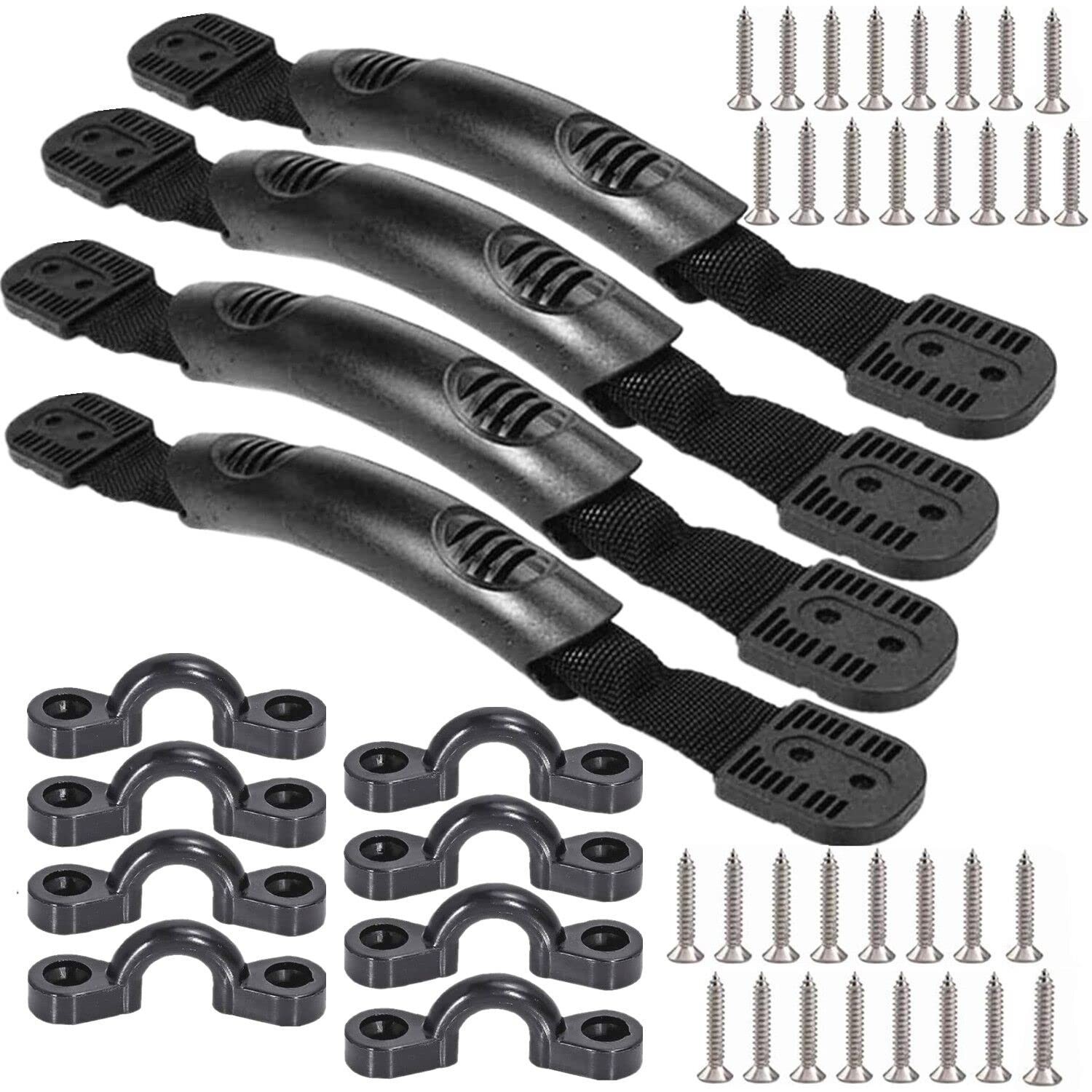 Kayak Replacement Handles Kit Double Hole 4 Pack Kayak Pull Handle and 8 Pcs …