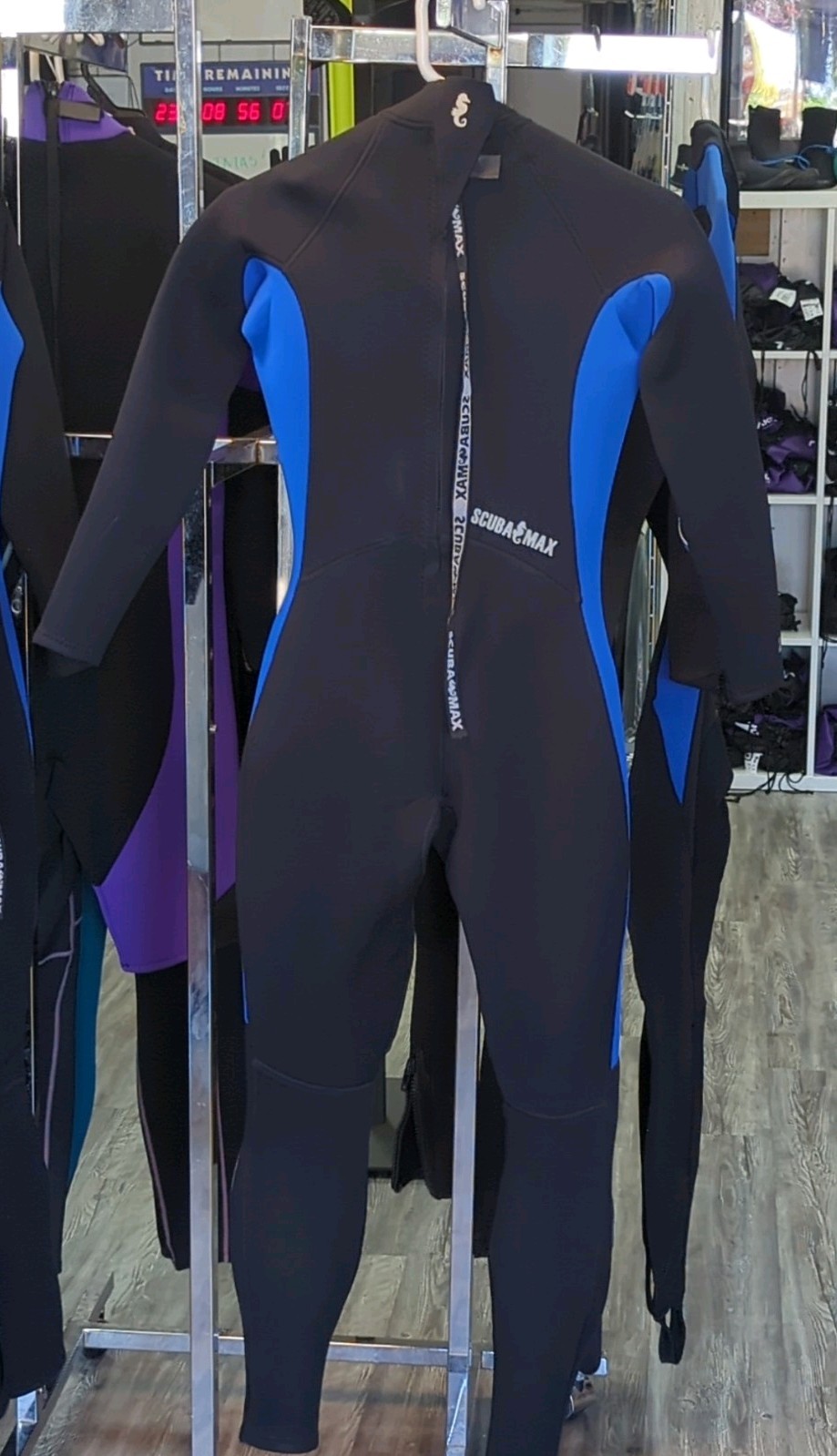 Scuba Max Youth Wetsuit 3/2mm Size 4 Blue Black Neoprene Suit Made in Thailand
