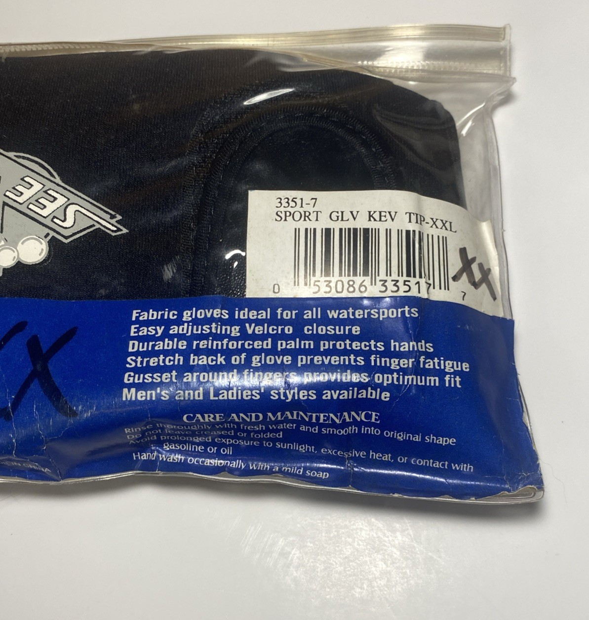 Deep See Black Dive Gloves Adult Size XXL