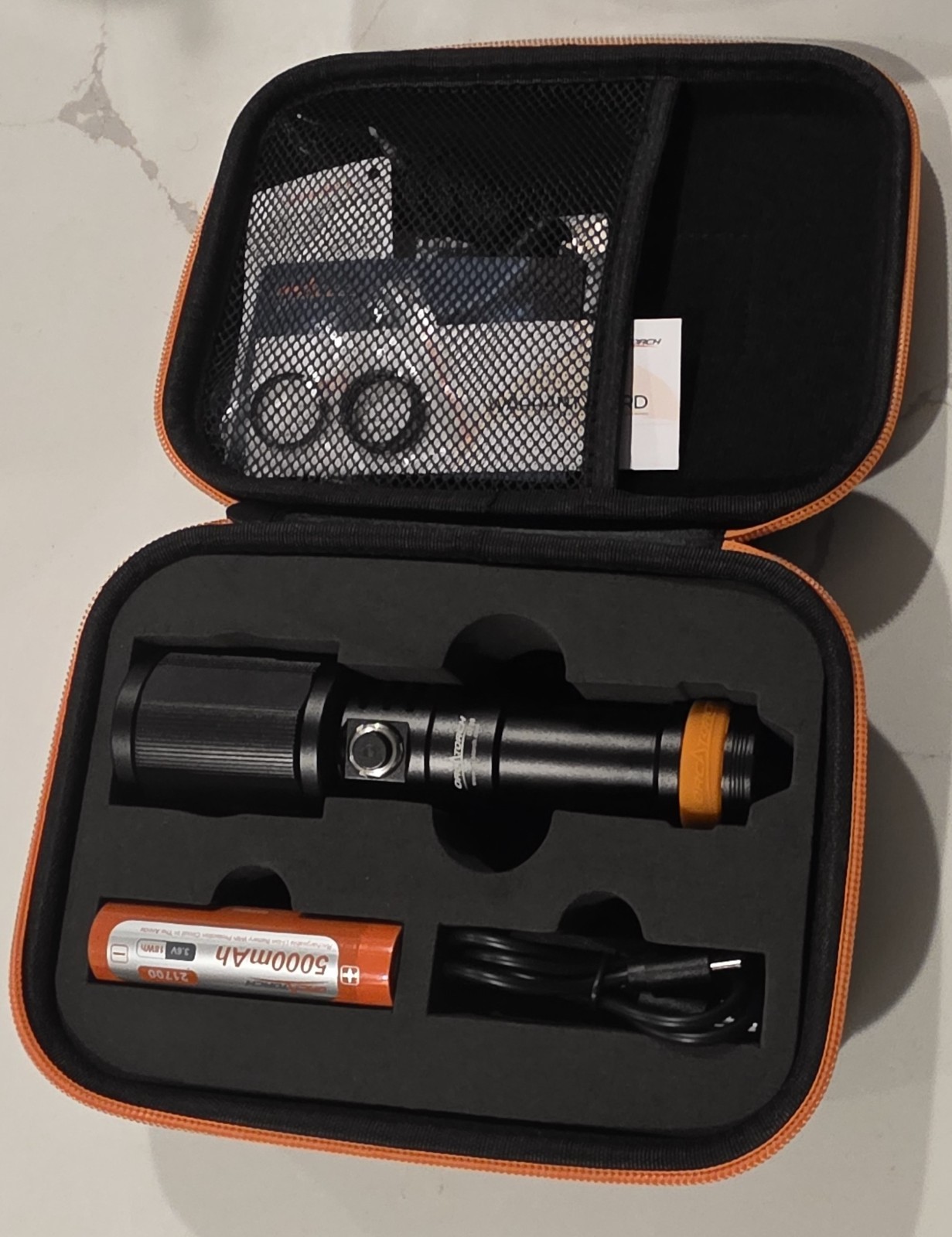 OrcaTorch D720 Super Focus Beam Angle Dive Light