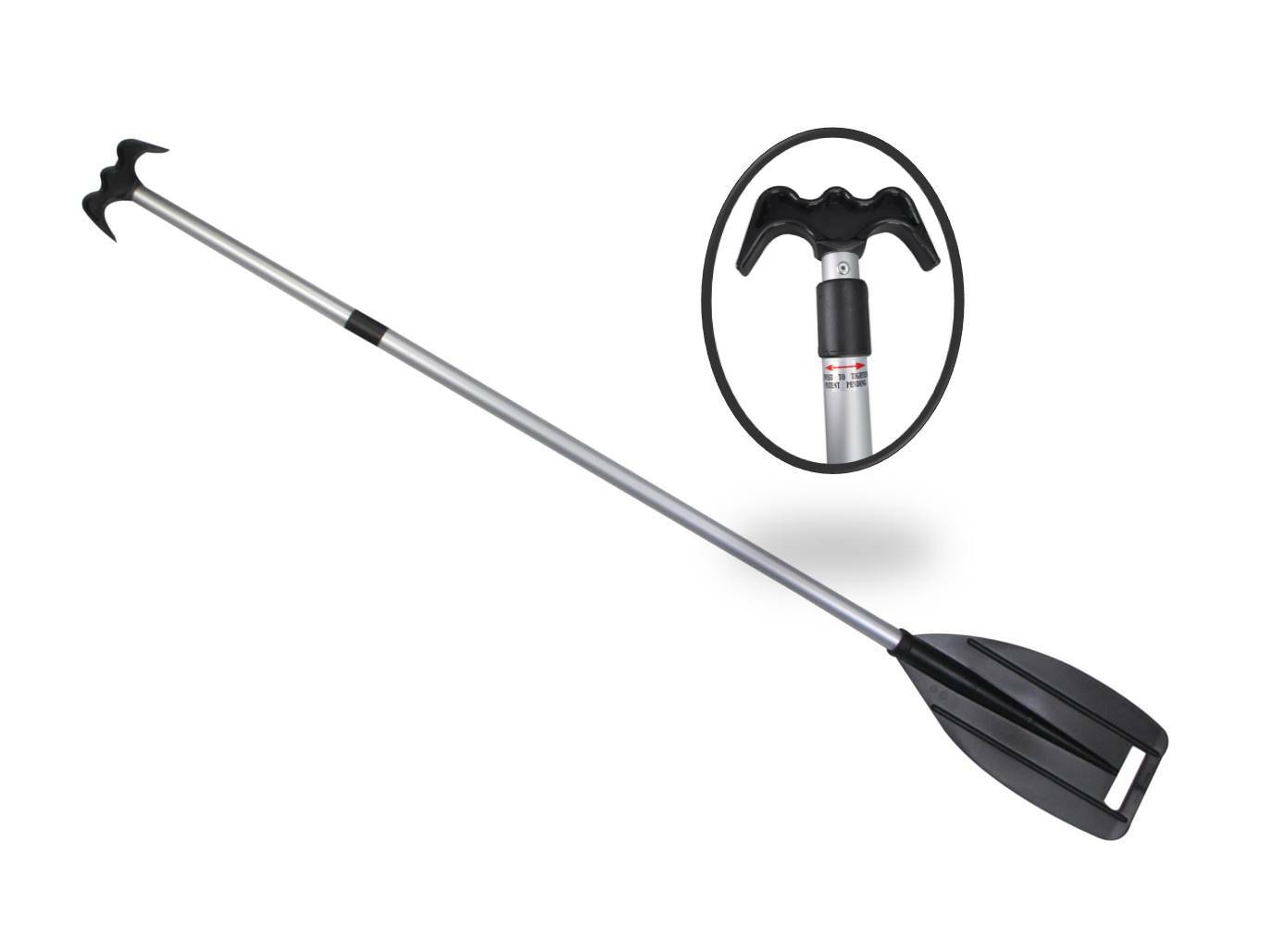 Pactrade Marine Boat Kayak Raft Floating Telescopic Oar Paddle w/ Hook 45”-72”