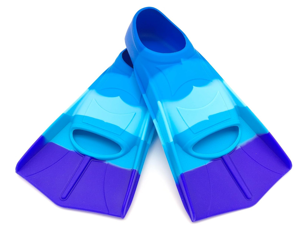 Size XXXXS (US Kids 5.5-7.5) Silicone Swimming Training Fin, non slip – Blue