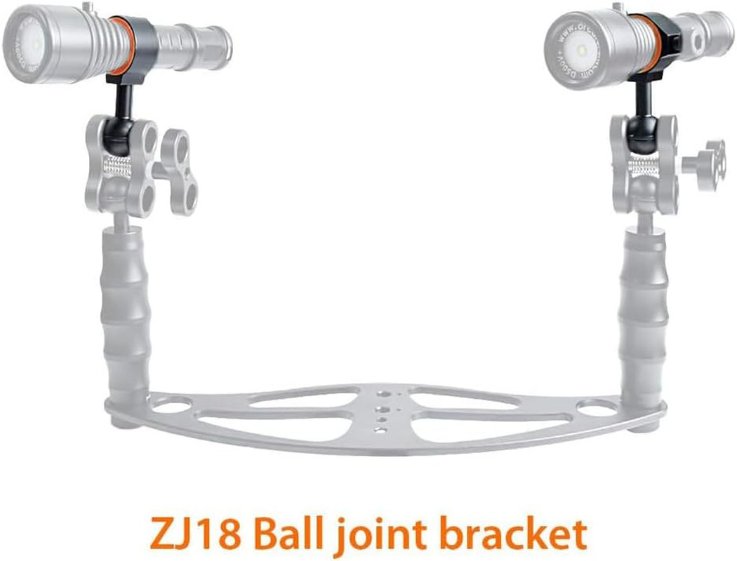 ZJ18 New Universal Ball Joint Bracket Diving Torch Photography Video Lights Arm
