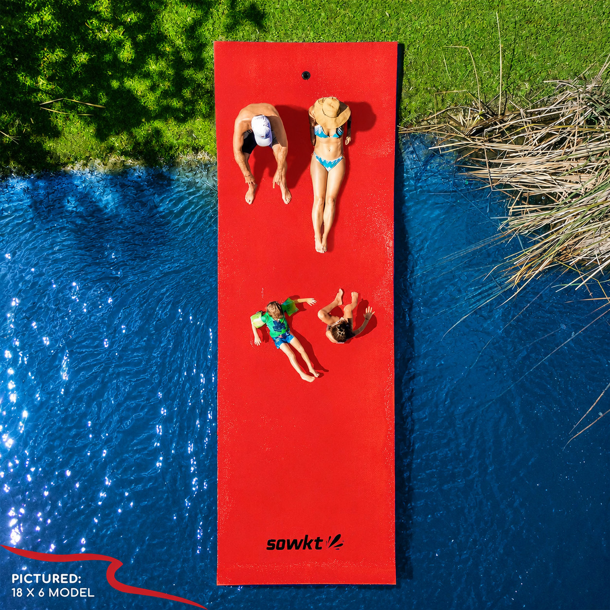 SOWKT® Premium Floating Mat for Lakes and Pools – Extra Large Lily Pads