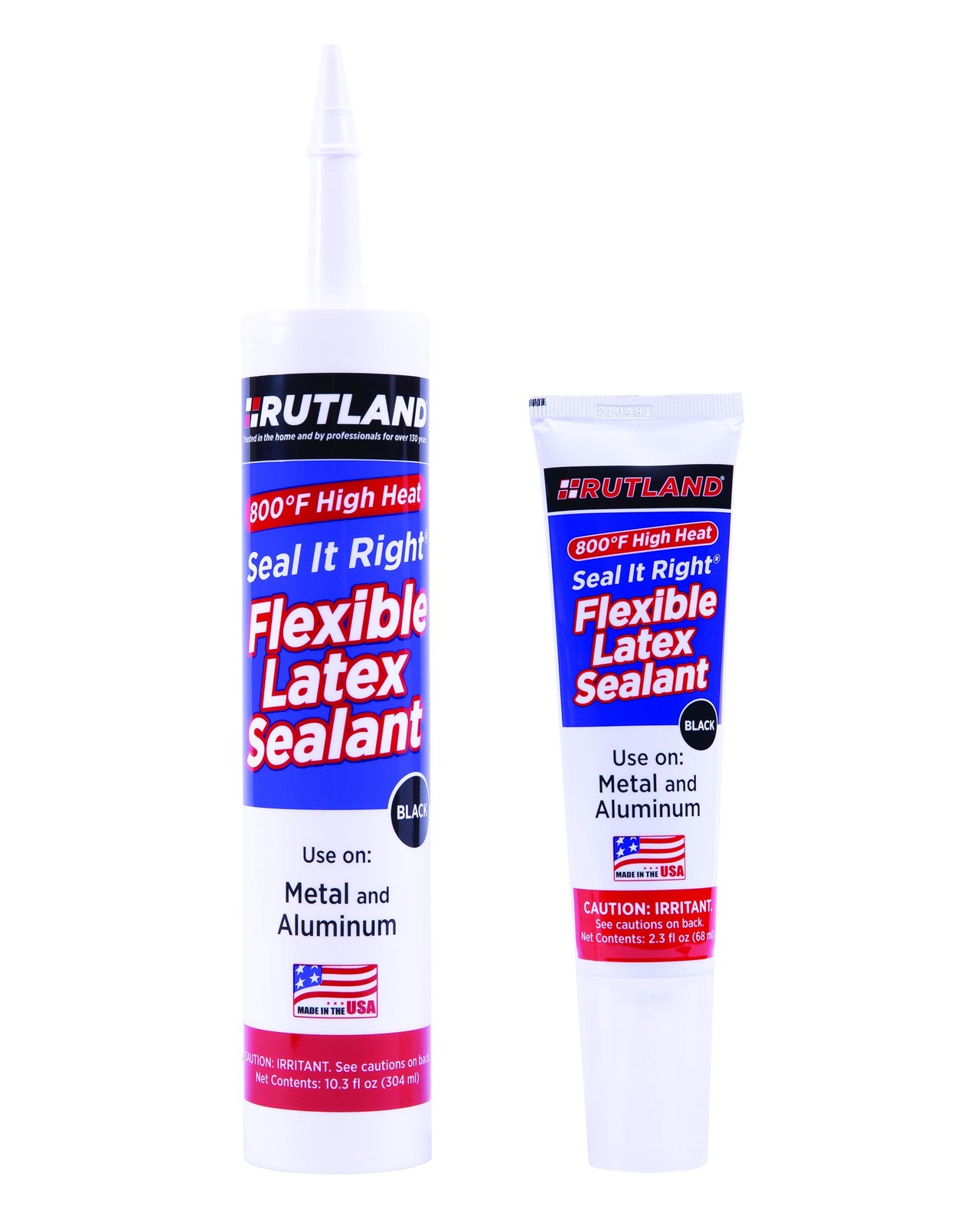 Rutland Products Seal It Right, Flexible Latex Sealant, 2.3 fl oz Tube, Black