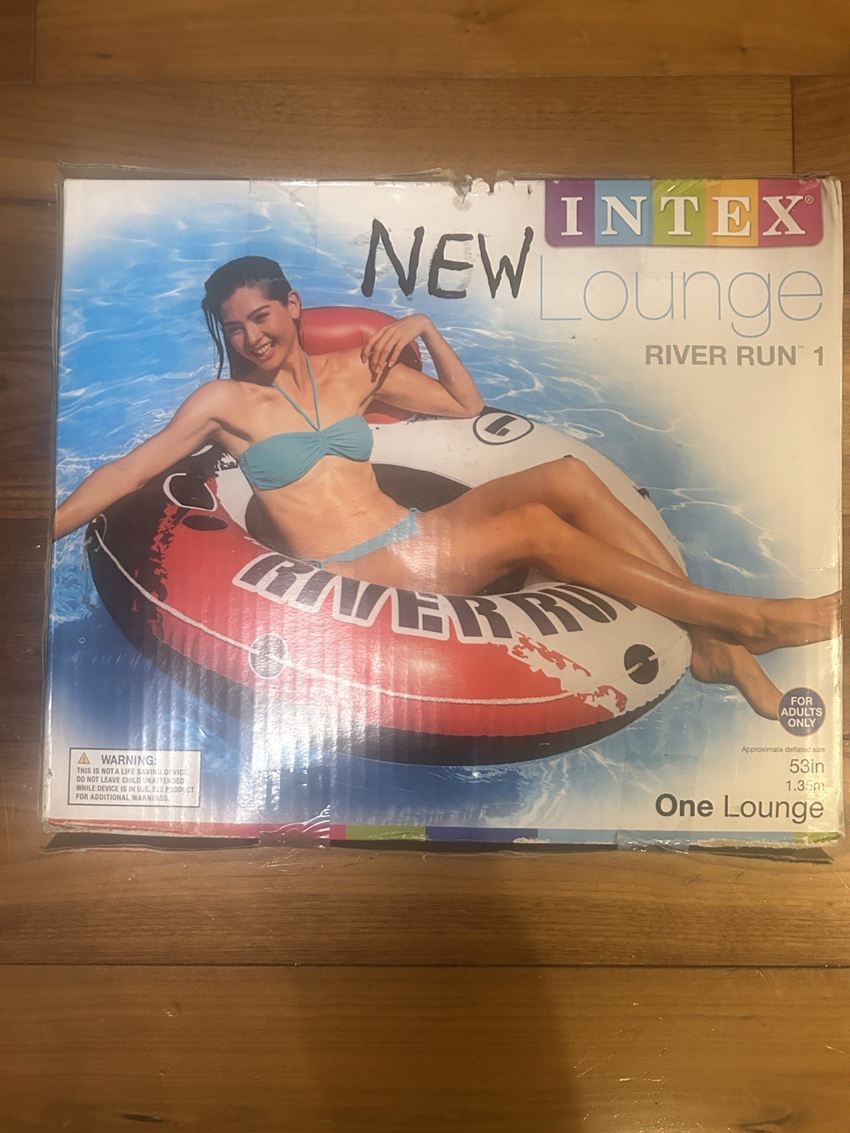 Intex River Run 1 Inflatable River Tube Lounge Float 53” NEW Open Box