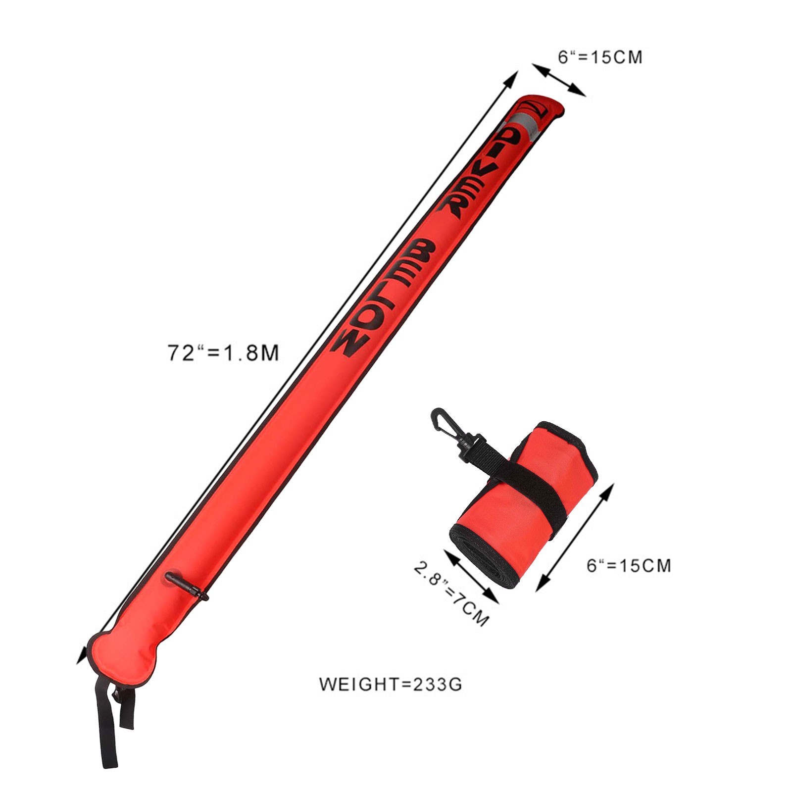 Efficient Underwater Signal Tool SMB Inflatable Marking Bouy Size 72 In