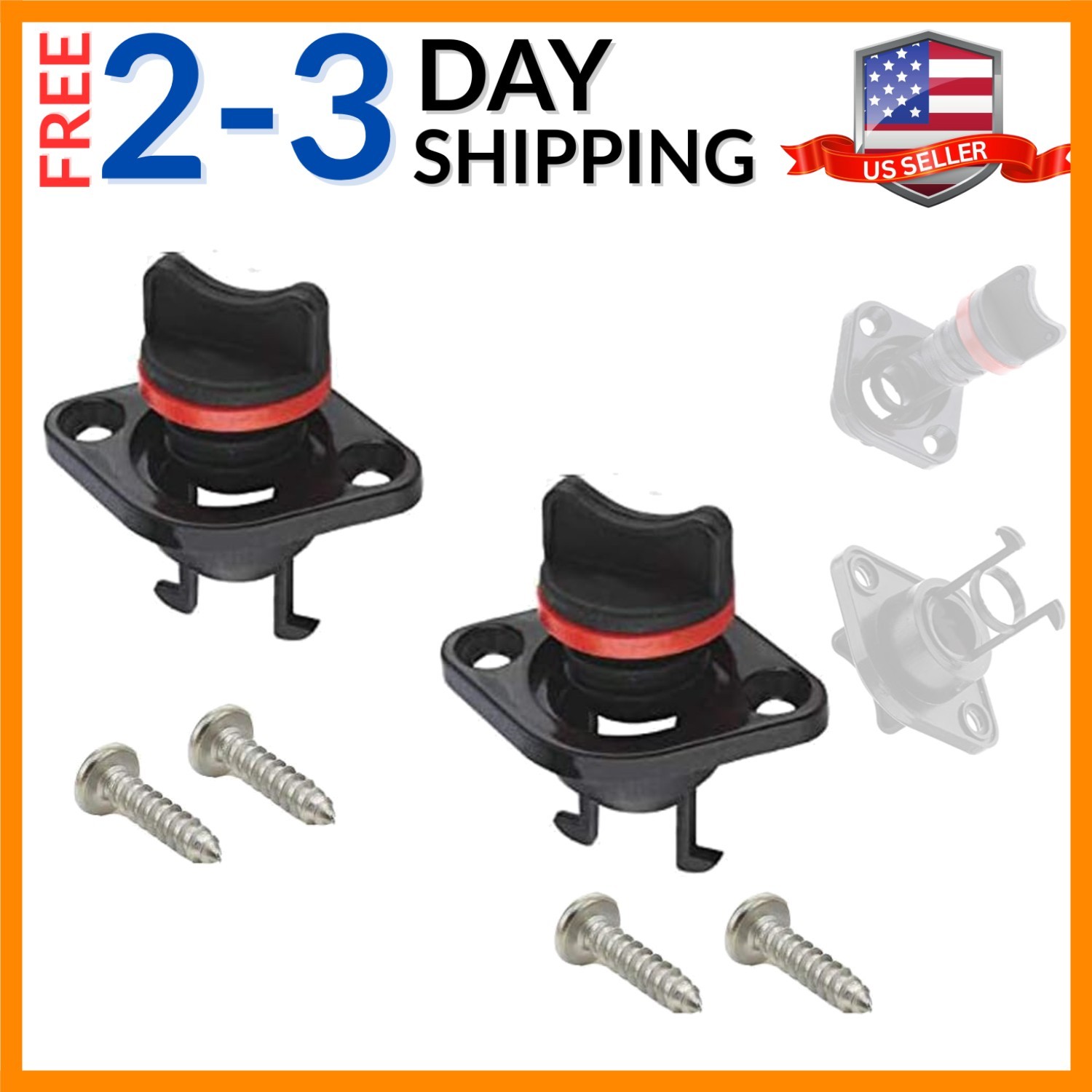2 PCS Transom Drain Plug, Screw Type for Marine Boats Yacht Kayak Canoe Unive…