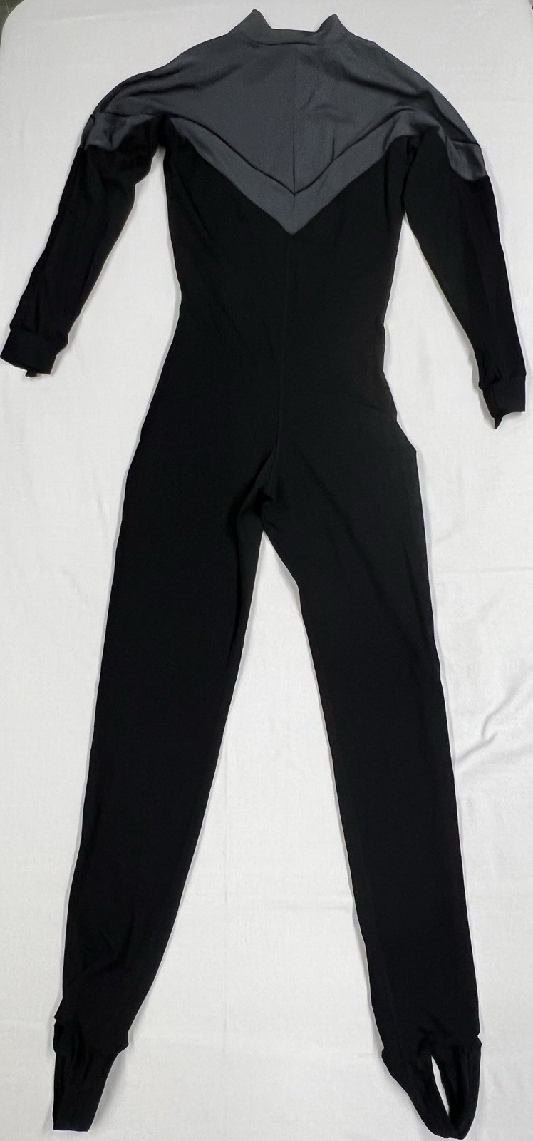 Vintage Performance Dive Skin Suit Full Body Black Gray Cosplay USA 80s 90s M