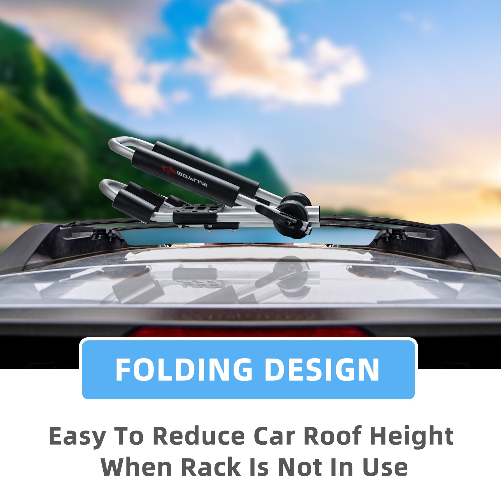 J-Bar Kayak Roof Rack Folding Universal Kayak Rack for Canoe Surfboard