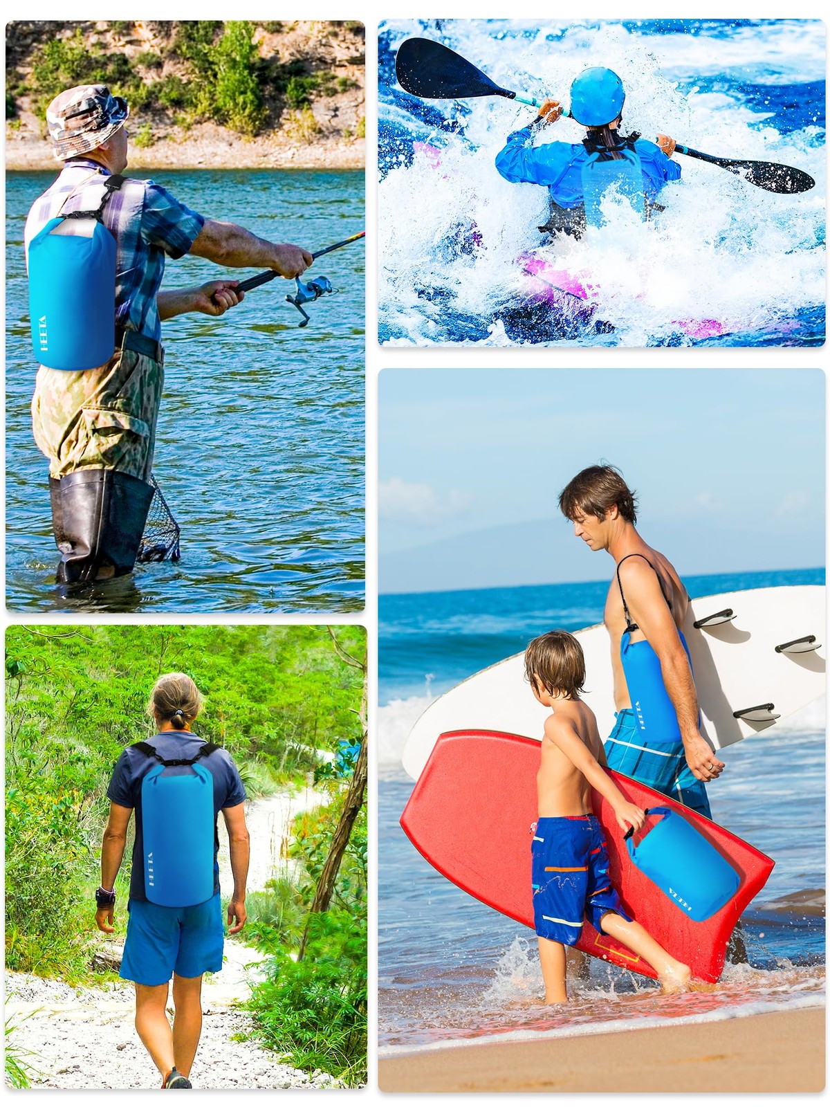 Waterproof Dry Bag for Women Men, Roll Top Lightweight Dry Storage Bag Backpa…