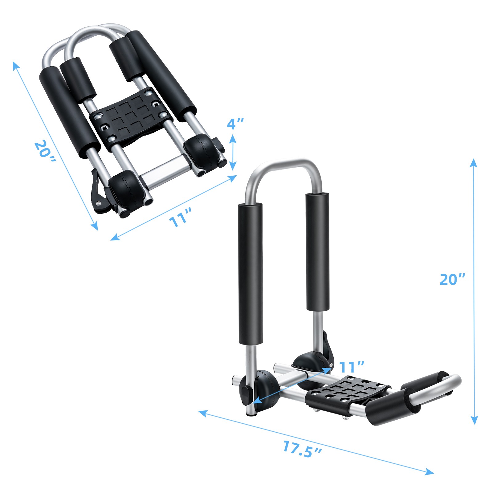 J-Bar Kayak Roof Rack Folding Universal Kayak Rack for Canoe Surfboard
